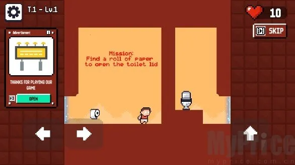 憋不住了(像素小人闯关游戏)